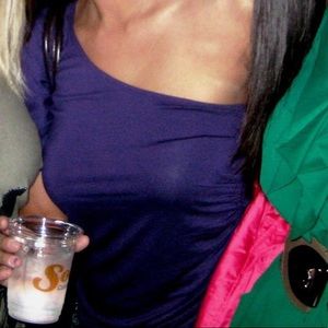 Purple One Shoulder Top